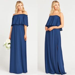 NWT Show Me Your Mumu Hacienda Maxi Dress S Rich Navy